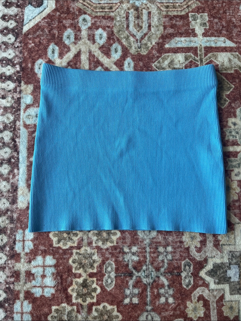 Zara Bright Blue Ribbed Tank Top